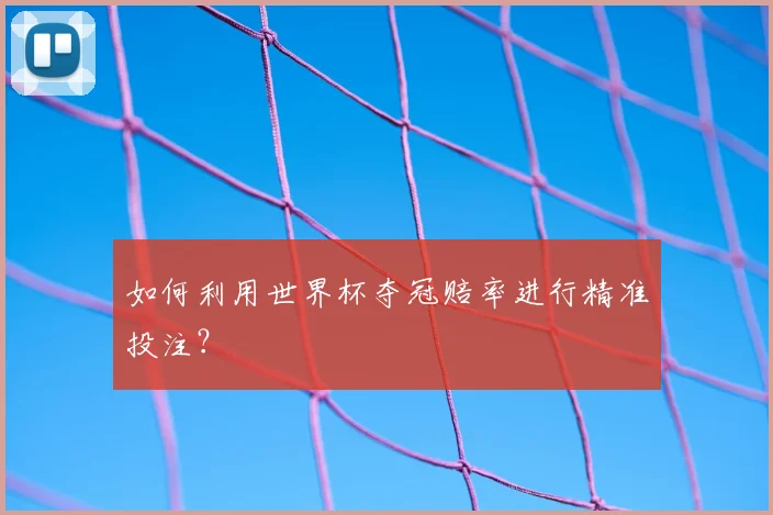 如何利用世界杯夺冠赔率进行精准投注?